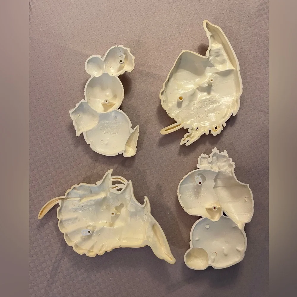 Burwood VTG 1989 Neutral Tone Tropical Fish Seashells 4 Piece Wall Hangings. - Picture 6 of 12